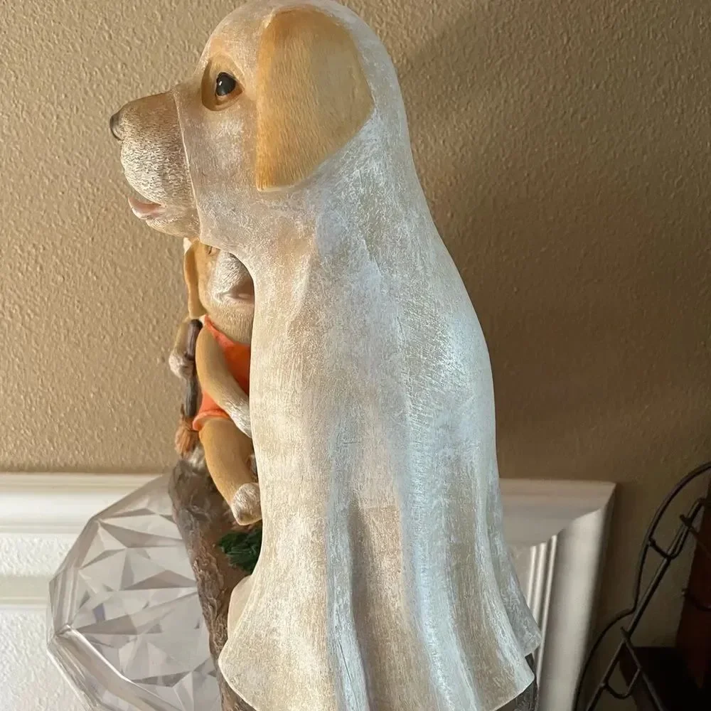 Hay and Harvest Golden Retriever Halloween Decoration Indoor Outdoor CUTEEE!